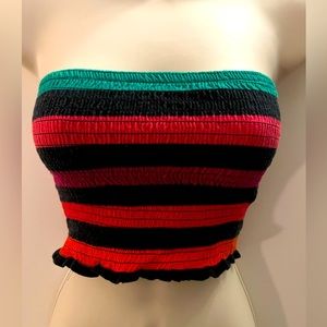 Express strapless crop top